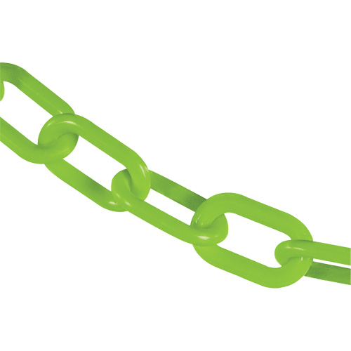 Chaîne de s&eacute;curit&eacute; en plastique robuste, Vert, Maillon de 2", 100' de long Advanced Consulting and Training Ltd.