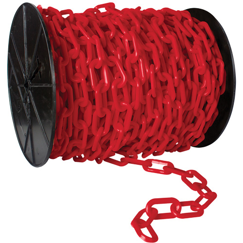 Chaîne de s&eacute;curit&eacute; en plastique robuste, Noir, Maillon de 2", 100' de long Advanced Consulting and Training Ltd.