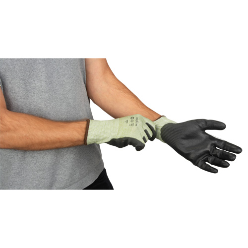 Eco-Friendly Seamless Cut-Resistant Gloves, Size 10, 13 Gauge, Polyurethane Coated, HPPE/RPET Shell, ASTM ANSI Level A4 Advanced Consulting and Training Ltd.