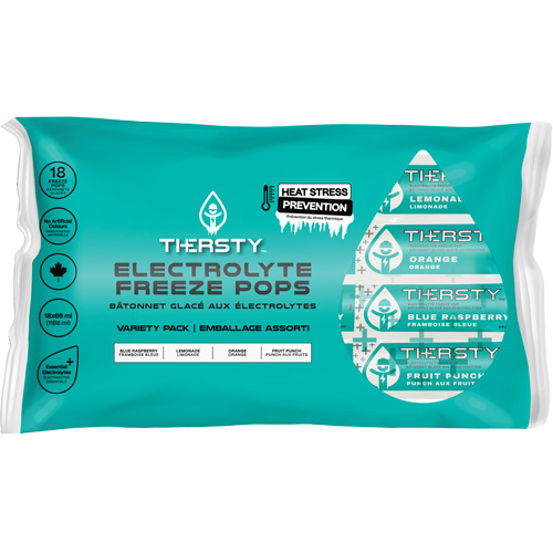Hydration Drink Freeze Pops, Frozen, Mixed Flavours Advanced Consulting and Training Ltd.