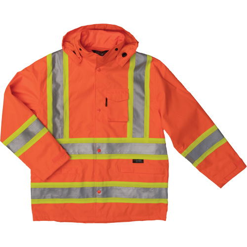 Manteau de s&eacute;curit&eacute; imperm&eacute;able en tissu ind&eacute;chirable Ripstop, Polyester, Grand, Orange haute visibilit&eacute; Advanced Consulting and Training Ltd.