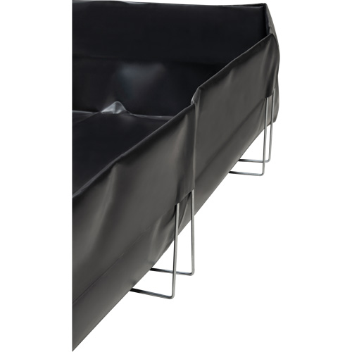 Berme &agrave; support en fil m&eacute;tallique, Capacit&eacute; 268 gal. US, 6' la x 8' lo x 12" h, Support en L Advanced Consulting and Training Ltd.