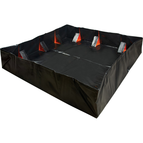 Berme d&eacute;ployable &agrave; mur IBX, Capacit&eacute; 268 gal. US, 6' la x 6' lo x 12" h, Support &agrave; encliqueter Advanced Consulting and Training Ltd.