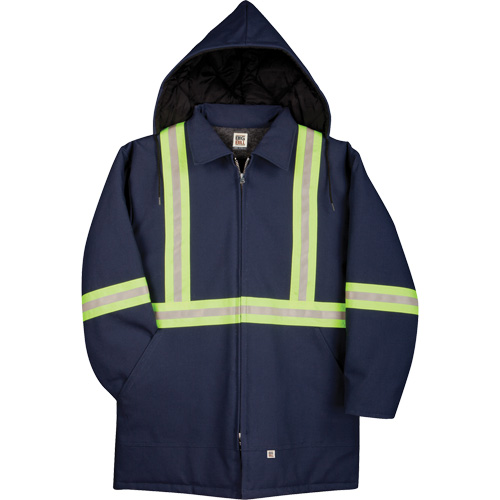 Premium Duck Parka with Reflective Material, Navy Blue, 4X-Large Advanced Consulting and Training Ltd.