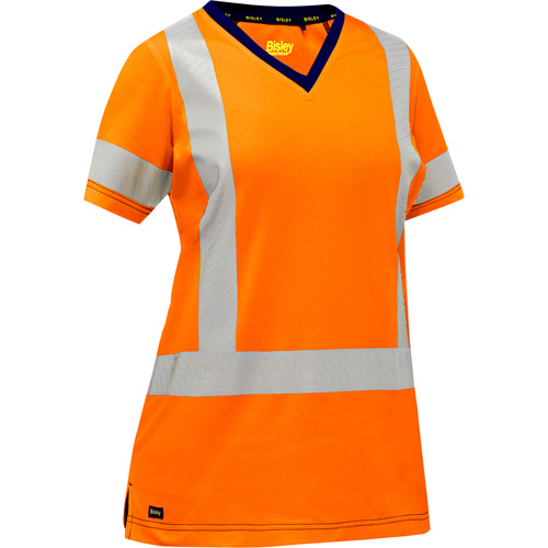 Chemise &agrave; manches courtes et X au dos Bisley pour femmes, Poly-coton, Petit, Orange haute visibilit&eacute; Advanced Consulting and Training Ltd.