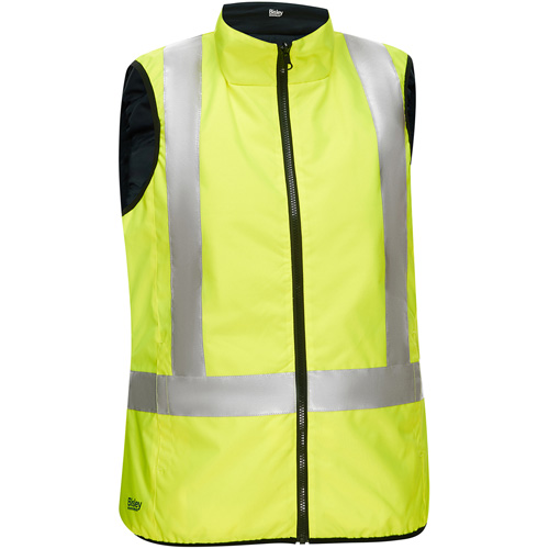 Bisley&reg; X-Back Women's Contoured Reversible Puffer Vest, High Visibility Lime-Yellow, Small, Polyester Advanced Consulting and Training Ltd.