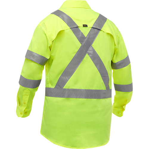 Bisley&reg; X-Back Long Sleeve Work Shirt with X-Airflow, Poly-Cotton, Small, High Visibility Lime-Yellow Advanced Consulting and Training Ltd.