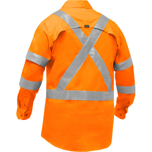 Bisley&reg; X-Back Long Sleeve Work Shirt with X-Airflow, Poly-Cotton, Small, High Visibility Orange Advanced Consulting and Training Ltd.