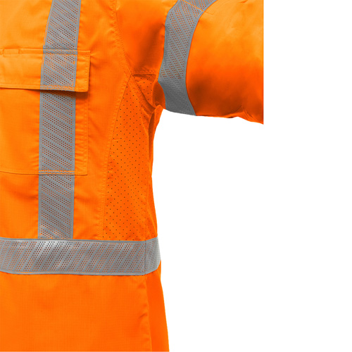 Bisley&reg; X-Back Long Sleeve Work Shirt with X-Airflow, Poly-Cotton, Small, High Visibility Orange Advanced Consulting and Training Ltd.