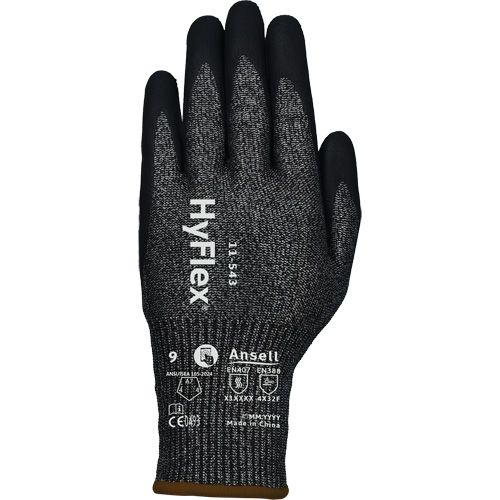 Gants r&eacute;sistants &agrave; la coupe HYFLEX 11-543, Taille 6, Calibre 13, Rev&ecirc;tement Nitrile, Enveloppe en Nylon/Acier inoxydable/PEHP/Spandex, ASTM ANSI niveau A7/EN 388 niveau F Advanced Consulting and Training Ltd.