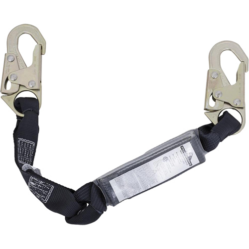 SA-5200-2.5 Shock Absorbing Lanyard, 2.5', Snap Hook Center, Snap Hook Leg Ends, Polyester Advanced Consulting and Training Ltd.