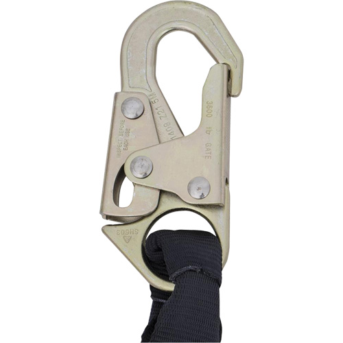 SA-5200-2.5 Shock Absorbing Lanyard, 2.5', Snap Hook Center, Snap Hook Leg Ends, Polyester Advanced Consulting and Training Ltd.