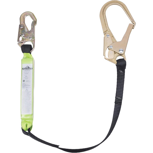 SA-6402-4 Shock Absorbing Lanyard, 4', Form Hook Center, Snap Hook Leg Ends, Polyester Advanced Consulting and Training Ltd.