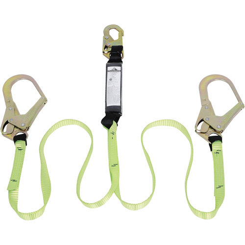 SA-54022-4 Shock Absorbing Lanyard, 4', Form Hook Center, Snap Hook Leg Ends, Polyester Advanced Consulting and Training Ltd.