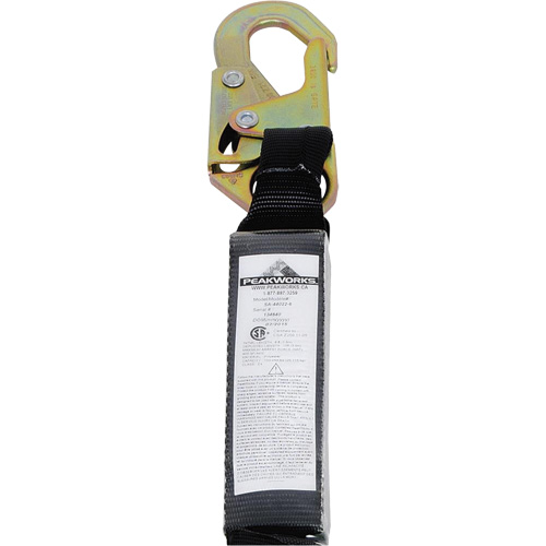 SA-54022-4 Shock Absorbing Lanyard, 4', Form Hook Center, Snap Hook Leg Ends, Polyester Advanced Consulting and Training Ltd.