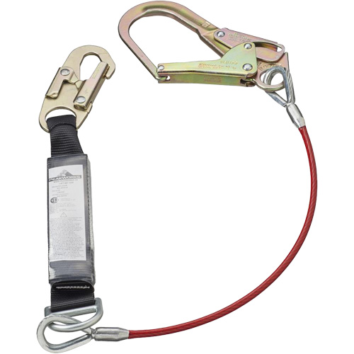 SA-5502-6 Shock Absorbing Lanyard, 6', Form Hook Center, Snap Hook Leg Ends, Galvanized Steel Advanced Consulting and Training Ltd.