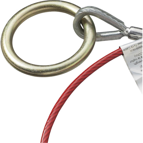AS-21210-6 Ancrage de c&acirc;ble 6' avec crochet mousqueton & joint torique, Chaîne, Usage Temporaire Advanced Consulting and Training Ltd.