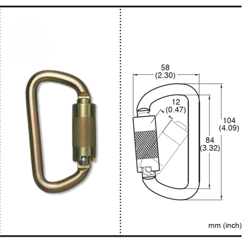 CP-03015-2 Mousqueton zingu&eacute; avec ouverte de portique de 3/4", Acier Advanced Consulting and Training Ltd.