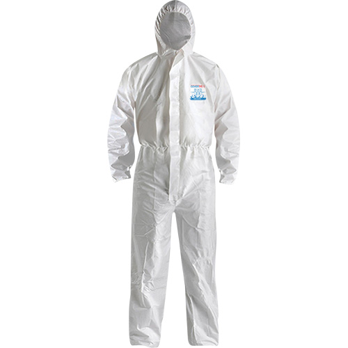 CoverMe XP1800  Type 5/6 Coveralls with Hood, Medium, White, Microporous Advanced Consulting and Training Ltd.