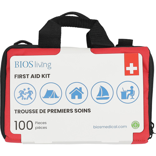 Trousse de premiers soins pour la maison et le voyage de 100 morceaux, Sac en nylon Advanced Consulting and Training Ltd.