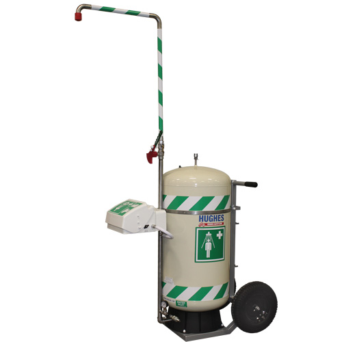 Douche d'urgence mobile et ind&eacute;pendant avec douche oculaire et faciale, Capacit&eacute; 30 gal., Conformit&eacute; Aucune Advanced Consulting and Training Ltd.