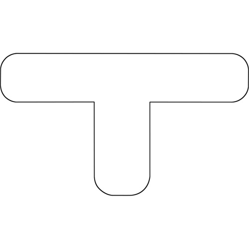 Durastripe Rounded X-TREME DuraT, T, 7" L x 4" W, White, Vinyl Advanced Consulting and Training Ltd.