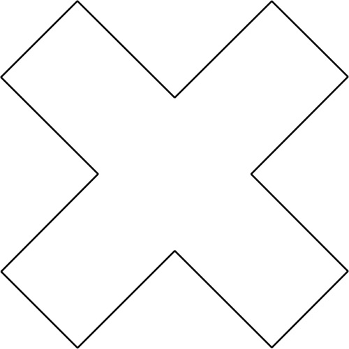 DuraStripe X-Treme X's, Cross, 6" L x 6" W, White, Vinyl Advanced Consulting and Training Ltd.
