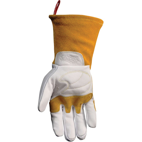 Gants de soudeur TIG/MIG de premi&egrave;re qualit&eacute; avec dos en cuir de vache refendue isol&eacute;es et ignifug&eacute;s Caiman, Cuir fleur de ch&egrave;vre, Taille T-Grand Advanced Consulting and Training Ltd.