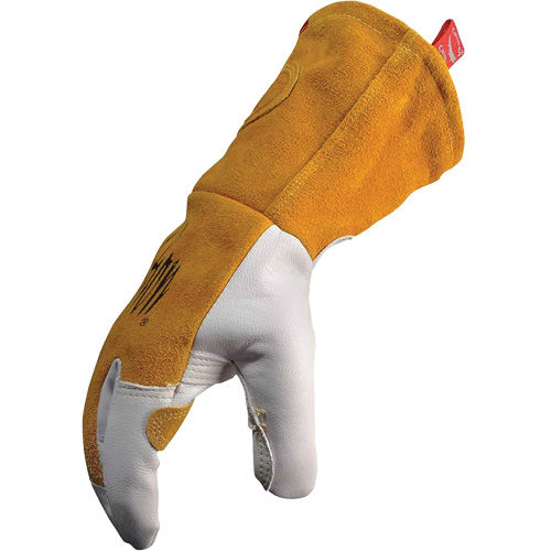 Gants de soudeur TIG/MIG de premi&egrave;re qualit&eacute; avec dos en cuir de vache refendue isol&eacute;es et ignifug&eacute;s Caiman, Cuir fleur de ch&egrave;vre, Taille T-Grand Advanced Consulting and Training Ltd.