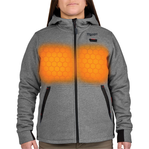 M12 Heated Hoodie with Battery, Women's, X-Large, Grey, Poly-Cotton Advanced Consulting and Training Ltd.