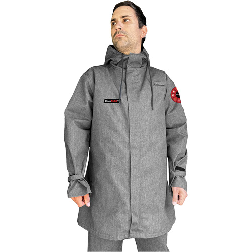 CoreMAX FR 35" Jacket with Attached Hood, Large, Grey Advanced Consulting and Training Ltd.