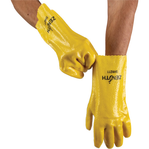 Gants &agrave; fini rugueux et r&eacute;sistants aux produits chimiques, Taille 9, 12" lo, PVC, Doublure en Interlock, 47-mil Advanced Consulting and Training Ltd.