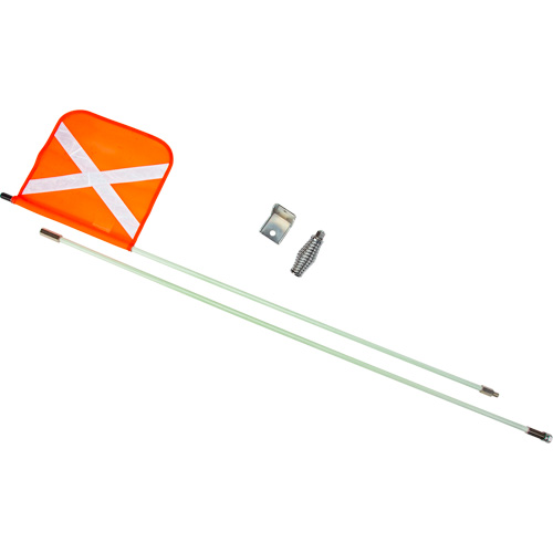 Heavy-Duty Safety Whip, Threaded Mount, 8' High, Orange with Reflective X Advanced Consulting and Training Ltd.