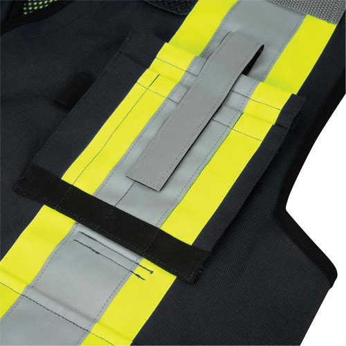 6679 High-Visibility Antimicrobial Mesh-Back Surveyor Vest, Black, Small, Polyester Advanced Consulting and Training Ltd.