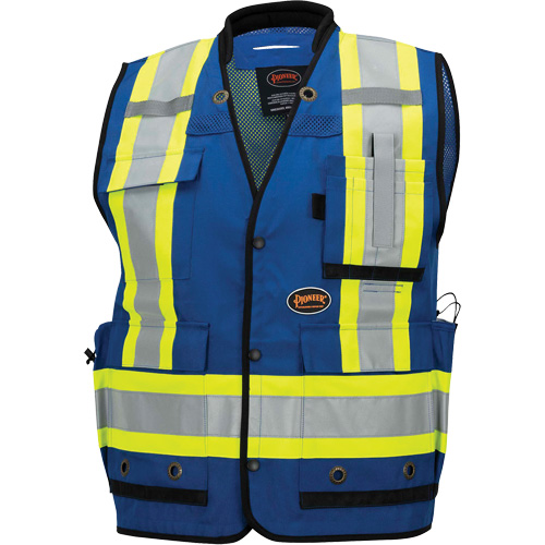 6681 High-Visibility Antimicrobial Mesh-Back Surveyor Vest, Royal Blue, Small, Polyester Advanced Consulting and Training Ltd.