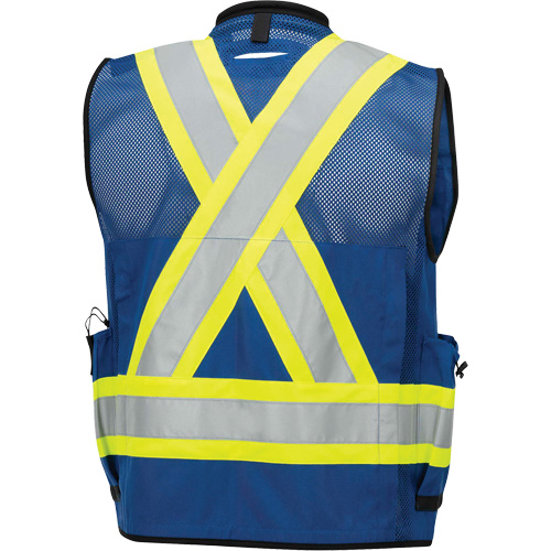 6681 High-Visibility Antimicrobial Mesh-Back Surveyor Vest, Royal Blue, Small, Polyester Advanced Consulting and Training Ltd.