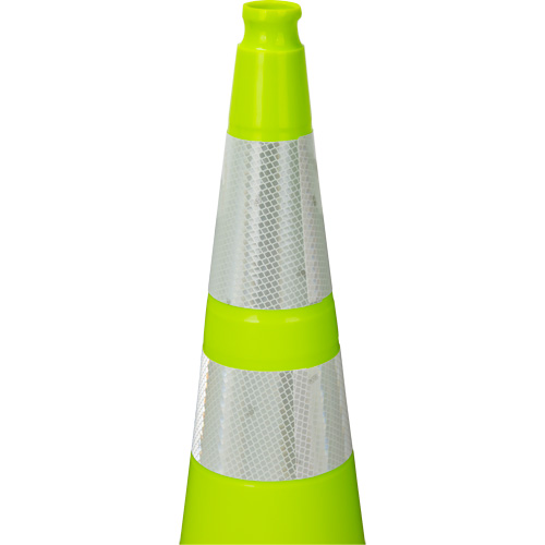 Premium Traffic Cone, 36", Lime Green, 4" & 6" Reflective Collar(s) Advanced Consulting and Training Ltd.