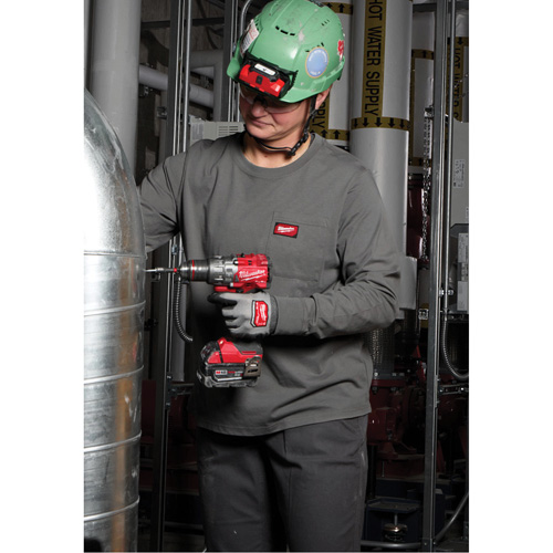 GRIDIRON Long Sleeve Pocket T-Shirt, Women's, X-Small, Grey Advanced Consulting and Training Ltd.
