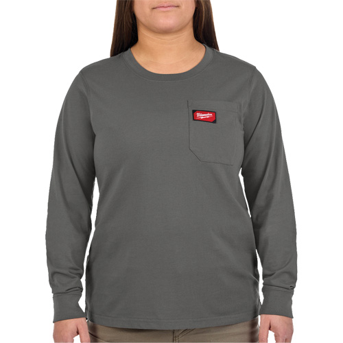 GRIDIRON Long Sleeve Pocket T-Shirt, Women's, X-Small, Grey Advanced Consulting and Training Ltd.