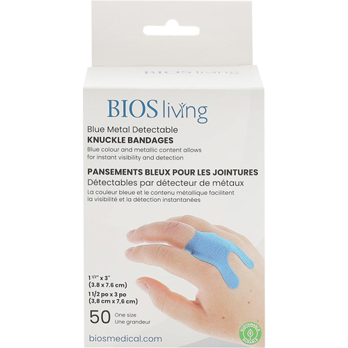 Bandages bleus, Jointures, 3", Tissu d&eacute;tectable, St&eacute;rile Advanced Consulting and Training Ltd.