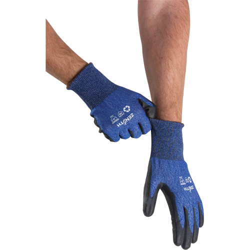 Gants &eacute;lastiques &eacute;cologiques r&eacute;sistants &agrave; la coupe, Taille 8, Calibre 18, Rev&ecirc;tement Polyur&eacute;thane, Enveloppe en Acier inoxydable/PEHP/rPET, ASTM ANSI niveau A5 Advanced Consulting and Training Ltd.