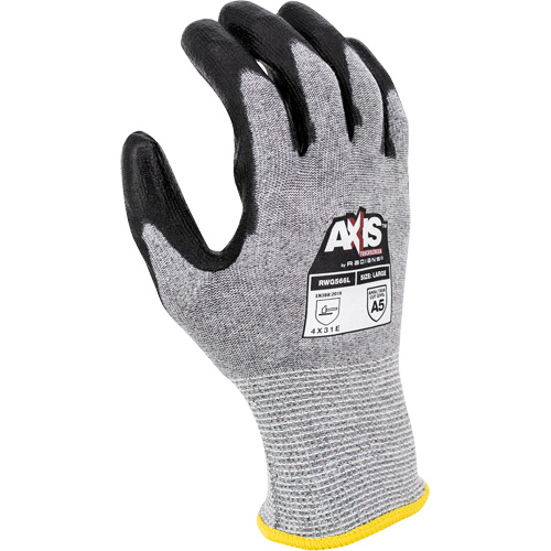 RWG566 AXIS Cut Protection Touchscreen Work Glove, Size X-Small, 18 Gauge, Polyurethane Coated, Stainless Steel/HPPE Shell, ASTM ANSI Level A5/EN 388 Level E Advanced Consulting and Training Ltd.
