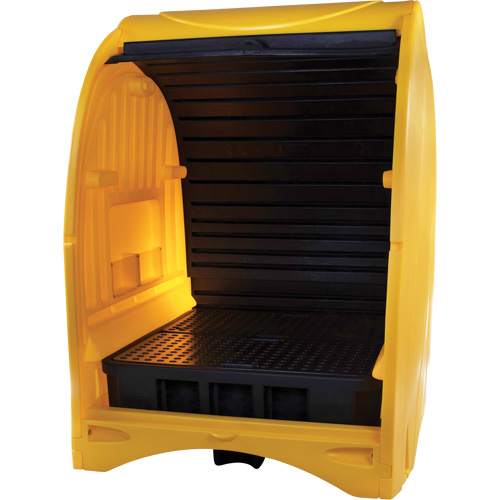 4-Drum Hard Cover Spill Pallet, 68.11" L x 61.61" W x 83.07" H, 1433 lbs. Load Capacity Advanced Consulting and Training Ltd.