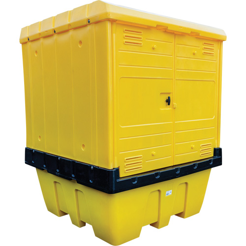Hard Cover IBC Spill Pallet, 70" L x 70" W x 90" H, 1135 lbs. Load Capacity Advanced Consulting and Training Ltd.