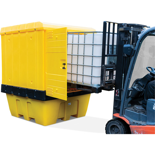 Hard Cover IBC Spill Pallet, 70" L x 70" W x 90" H, 1135 lbs. Load Capacity Advanced Consulting and Training Ltd.