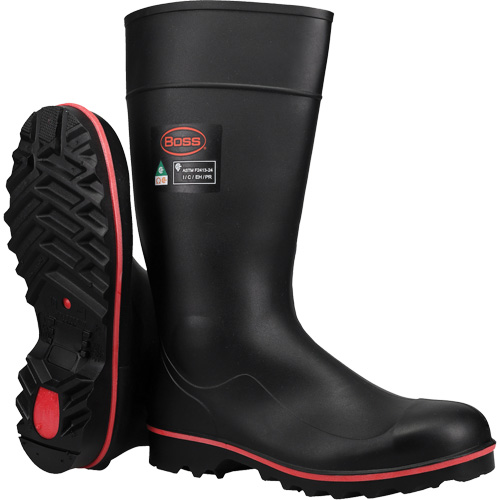 Boss&reg; Footwear Full ESR Safety Boot, Polyblend/PVC, Steel Toe, Size 4 Advanced Consulting and Training Ltd.