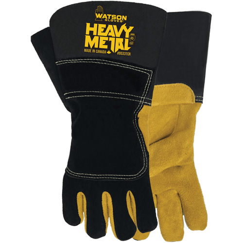 Gants de soudage d'hiver Black Velvet Heavy Metal, Taille Petit, Enveloppe en Cuir d'&eacute;lan refendu, ASTM ANSI niveau A5 Advanced Consulting and Training Ltd.