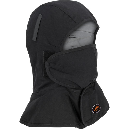 Doublure matelass&eacute;e ignifug&eacute;e Pioneer 765A pour casque de s&eacute;curit&eacute; avec un long cou et embout buccal amovible, Noir/Gris, Coton/FR-Tech/Modacrylique/Nylon Advanced Consulting and Training Ltd.