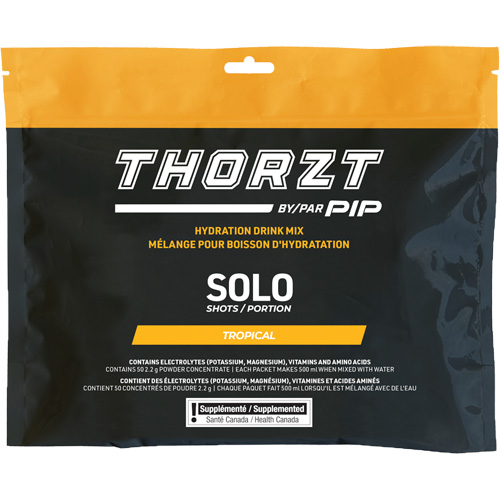 M&eacute;lange de boisson hydratante sans sucre en portion unique THORZT, Emballage-portion, Tropical Advanced Consulting and Training Ltd.