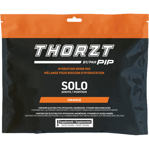 M&eacute;lange de boisson hydratante sans sucre en portion unique THORZT, Emballage-portion, Orange Advanced Consulting and Training Ltd.